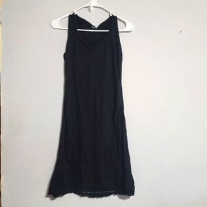 Gap Maternity Dress‎ Size XS Black With Crochet Trim Stretchy Racerback Summer